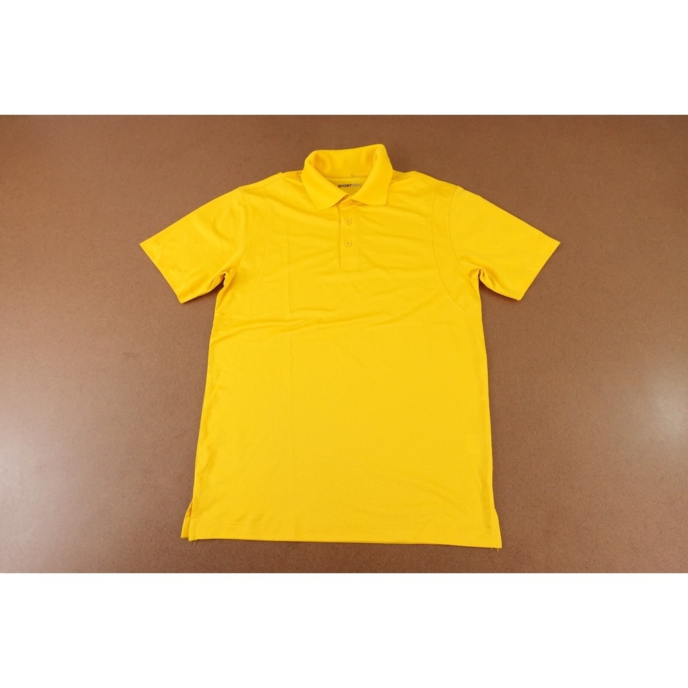 Sport Tek Men's Size Small Gold Short Sleeve Polo Shirt New